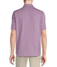 Cremieux Blue Label Stretch Jersey Solid Short Sleeve Coatfront Shirt