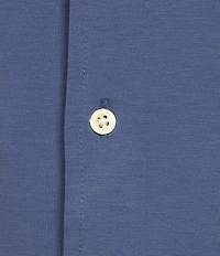 Cremieux Blue Label Stretch Jersey Solid Short Sleeve Coatfront Shirt