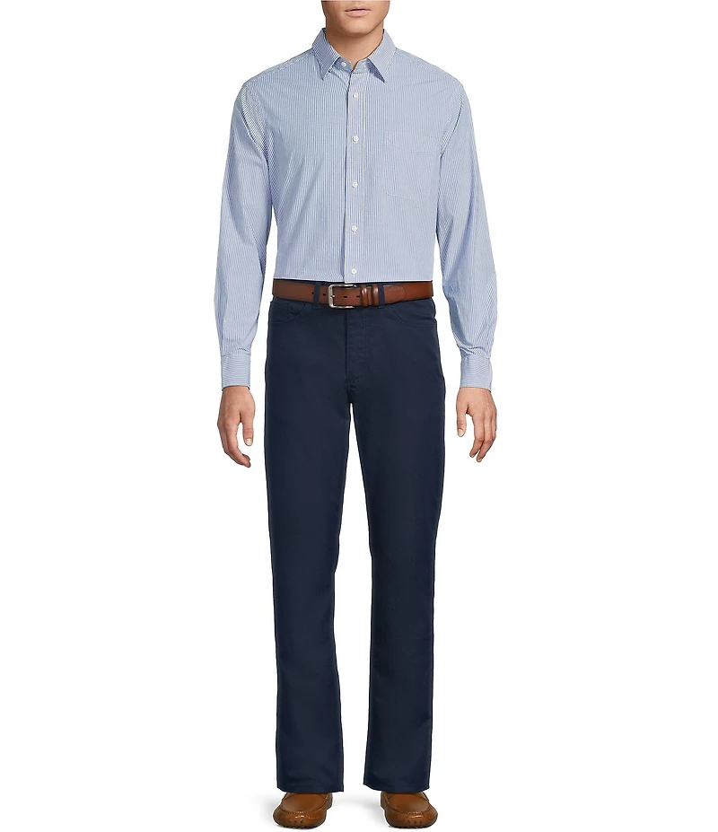 Cremieux Blue Label Stripe Comfort Stretch Long Sleeve Woven Shirt