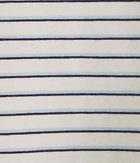 Cremieux Blue Label Stripe Interlock Short Sleeve Polo Shirt
