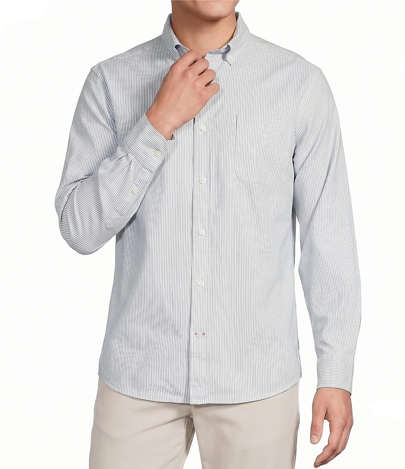Cremieux Blue Label Stripe Long Sleeve Woven Shirt