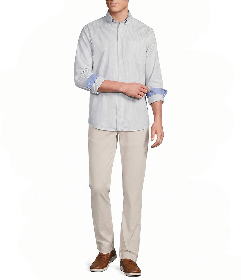 Cremieux Blue Label Stripe Long Sleeve Woven Shirt