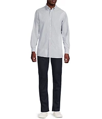 Cremieux Blue Label Stripe Poplin Long Sleeve Woven Shirt