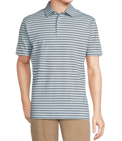 Cremieux Blue Label Stripe Short Sleeve Polo Shirt