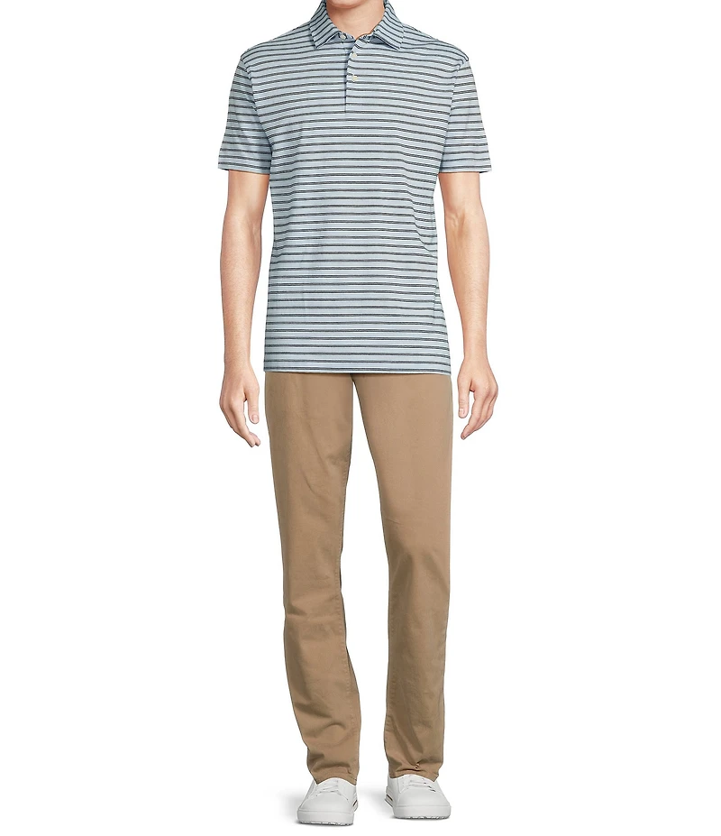 Cremieux Blue Label Stripe Short Sleeve Polo Shirt