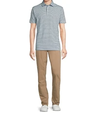 Cremieux Blue Label Stripe Short Sleeve Polo Shirt