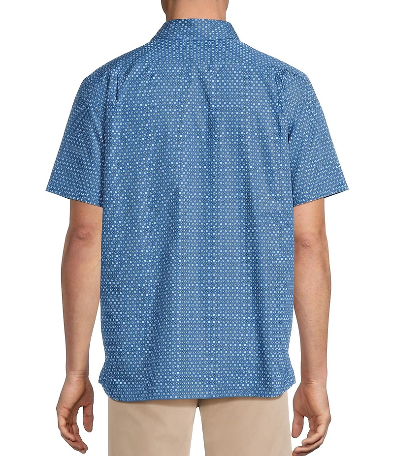 Cremieux Blue Label Supima Diamond Print Short Sleeve Woven Shirt