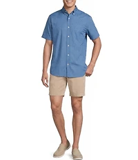 Cremieux Blue Label Supima Diamond Print Short Sleeve Woven Shirt