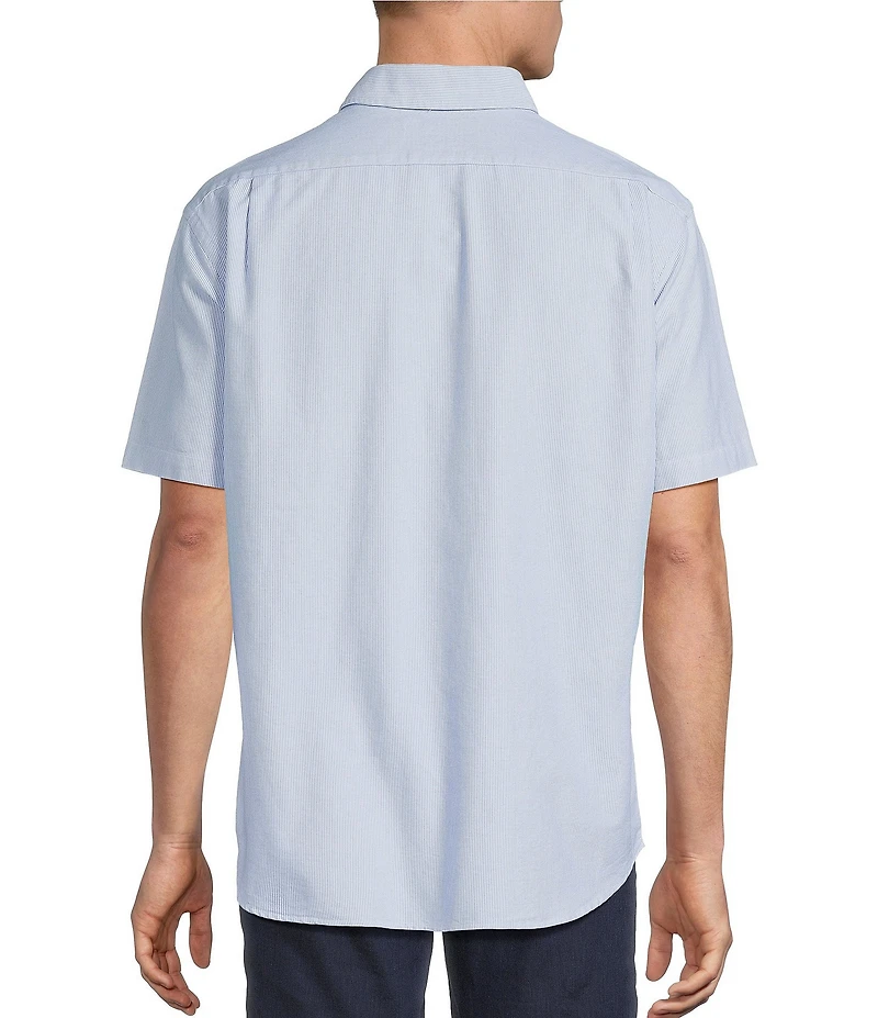 Cremieux Blue Label Supima Oxford Stripe Short Sleeve Woven Shirt