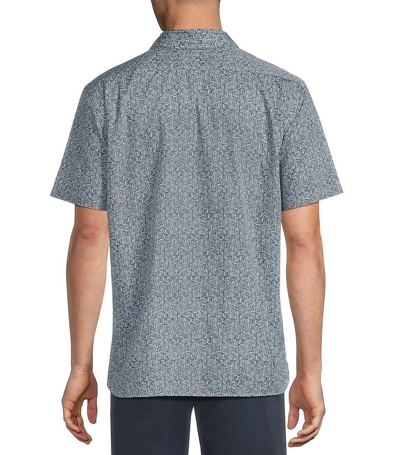 Cremieux Blue Label Supima Poplin Floral Print Short Sleeve Woven Shirt