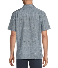 Cremieux Blue Label Supima Poplin Floral Print Short Sleeve Woven Shirt