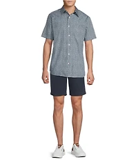 Cremieux Blue Label Supima Poplin Floral Print Short Sleeve Woven Shirt