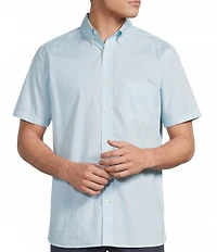 Cremieux Blue Label Supima Poplin Geometric Print Short Sleeve Woven Shirt