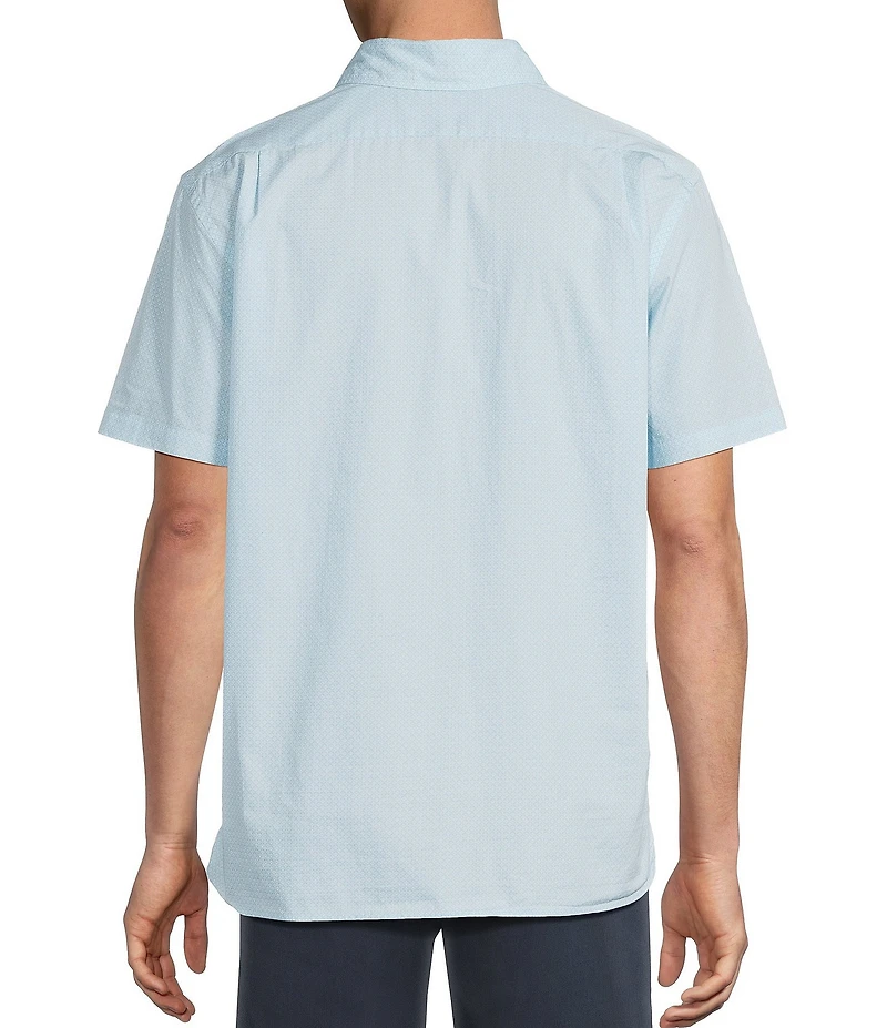 Cremieux Blue Label Supima Poplin Geometric Print Short Sleeve Woven Shirt