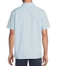 Cremieux Blue Label Supima Poplin Geometric Print Short Sleeve Woven Shirt