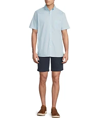 Cremieux Blue Label Supima Poplin Geometric Print Short Sleeve Woven Shirt