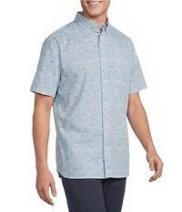 Cremieux Blue Label Supima Poplin Paisley Print Short Sleeve Woven Shirt