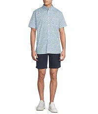 Cremieux Blue Label Supima Poplin Paisley Print Short Sleeve Woven Shirt