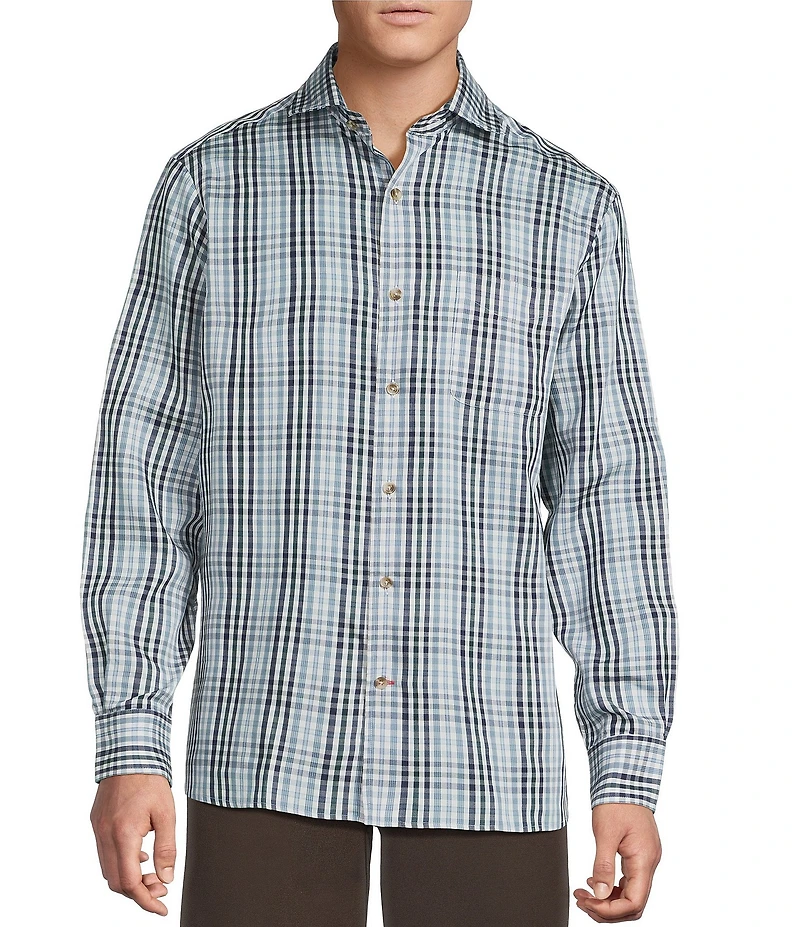Cremieux Blue Label The South Fork Collection Check Long Sleeve Woven Shirt