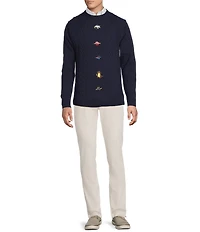 Cremieux Blue Label The South Fork Collection Embroidered Cable Knit Sweater