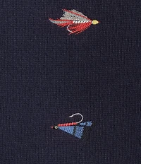 Cremieux Blue Label The South Fork Collection Embroidered Cable Knit Sweater