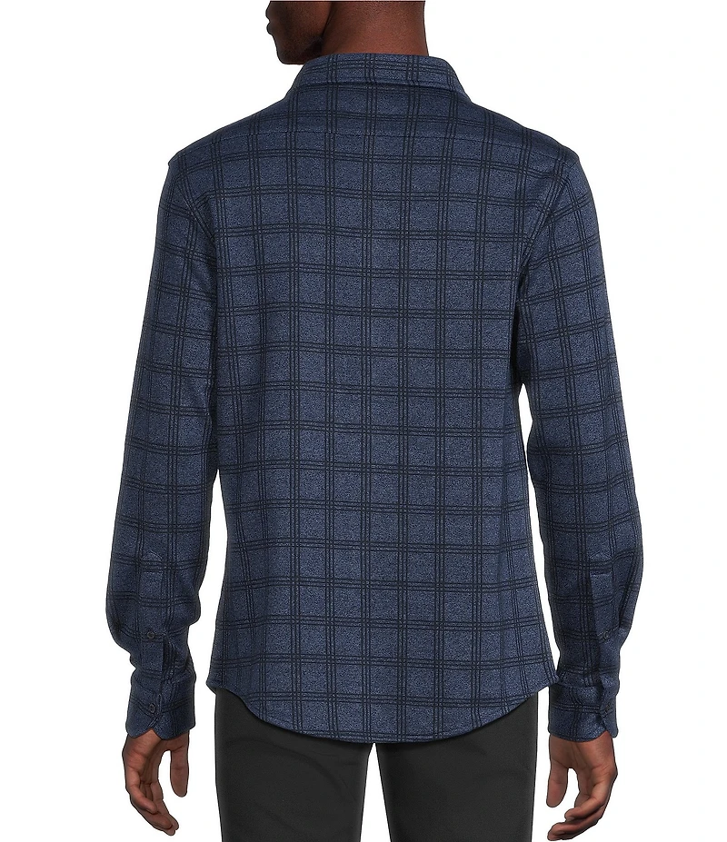 Cremieux Blue Label The South Fork Collection Long Sleeve Patterned Coat Front Knit Shirt