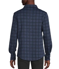 Cremieux Blue Label The South Fork Collection Long Sleeve Patterned Coat Front Knit Shirt