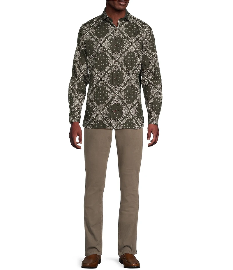 Cremieux Blue Label The South Fork Collection Paisley Long Sleeve Woven Shirt