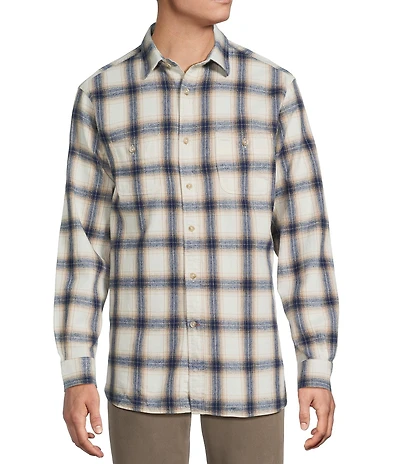 Cremieux Blue Label The South Fork Collection Plaid Long Sleeve Woven Shirt