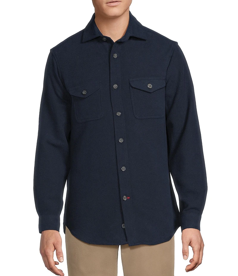 Cremieux Blue Label The South Fork Collection Solid Long Sleeve Woven Work Shirt