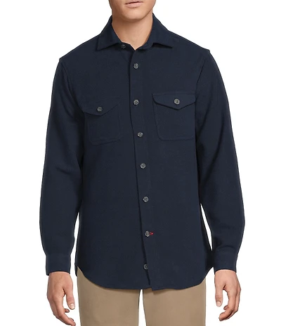 Cremieux Blue Label The South Fork Collection Solid Long Sleeve Woven Work Shirt
