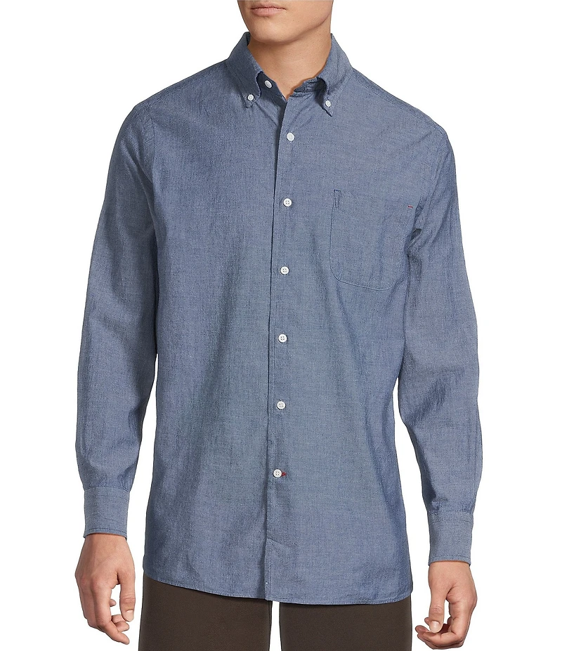 Cremieux Blue Label The South Fork Collection Solid Long Sleeve Woven Shirt