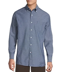 Cremieux Blue Label The South Fork Collection Solid Long Sleeve Woven Shirt