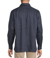 Cremieux Blue Label Thin Line Check Twill Long Sleeve Woven Shirt