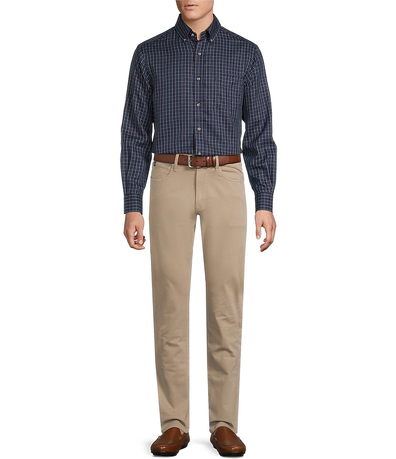 Cremieux Blue Label Thin Line Check Twill Long Sleeve Woven Shirt