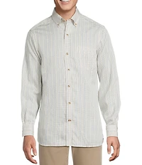 Cremieux Blue Label Thin Line Check Twill Long Sleeve Woven Shirt