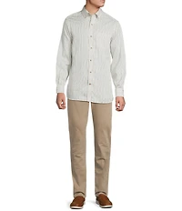 Cremieux Blue Label Thin Line Check Twill Long Sleeve Woven Shirt