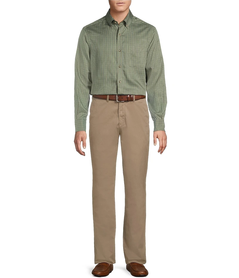 Cremieux Blue Label Thin Line Check Twill Long Sleeve Woven Shirt