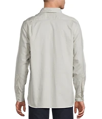 Cremieux Blue Label Tonal Floral Geometric 70s Twill Long Sleeve Woven Shirt