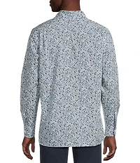 Cremieux Blue Label Tonal Floral Print Long Sleeve Woven Shirt