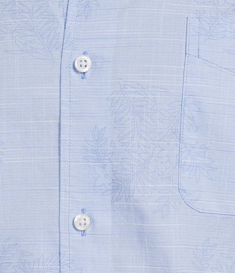Cremieux Blue Label Tonal Palm Leaf Short Sleeve Woven Shirt