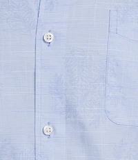Cremieux Blue Label Tonal Palm Leaf Short Sleeve Woven Shirt
