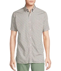 Cremieux Blue Label Tropical Floral Print Short Sleeve Woven Shirt