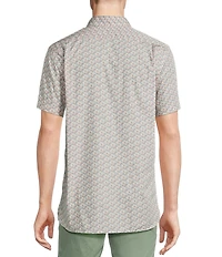 Cremieux Blue Label Tropical Floral Print Short Sleeve Woven Shirt