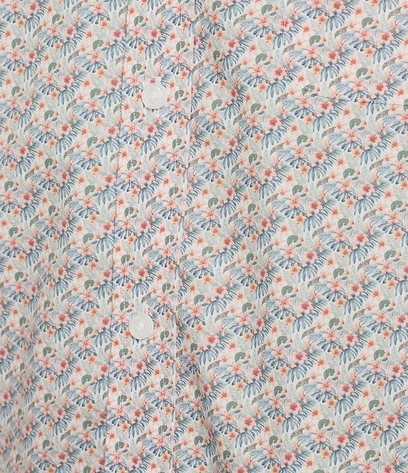 Cremieux Blue Label Tropical Floral Print Short Sleeve Woven Shirt