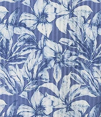 Cremieux Blue Label Tropical Print Seersucker Short Sleeve Button Front Shirt