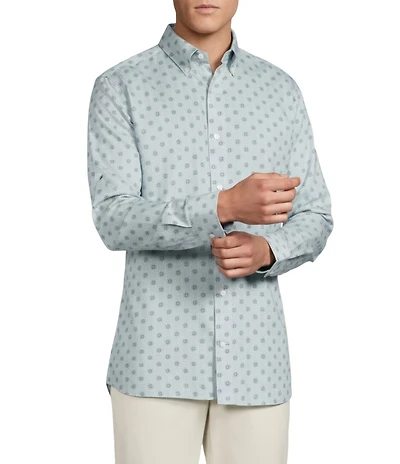 Cremieux Blue Label Twill Circle Geometric Long Sleeve Woven Shirt