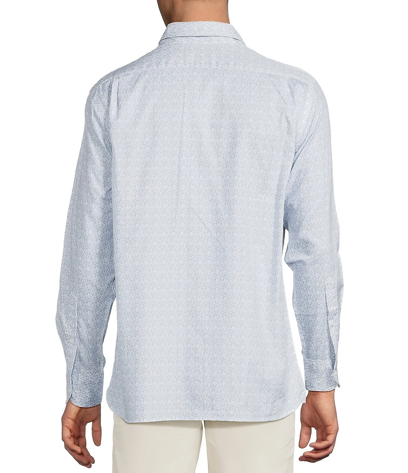 Cremieux Blue Label Twill Floral Print Long Sleeve Woven Shirt