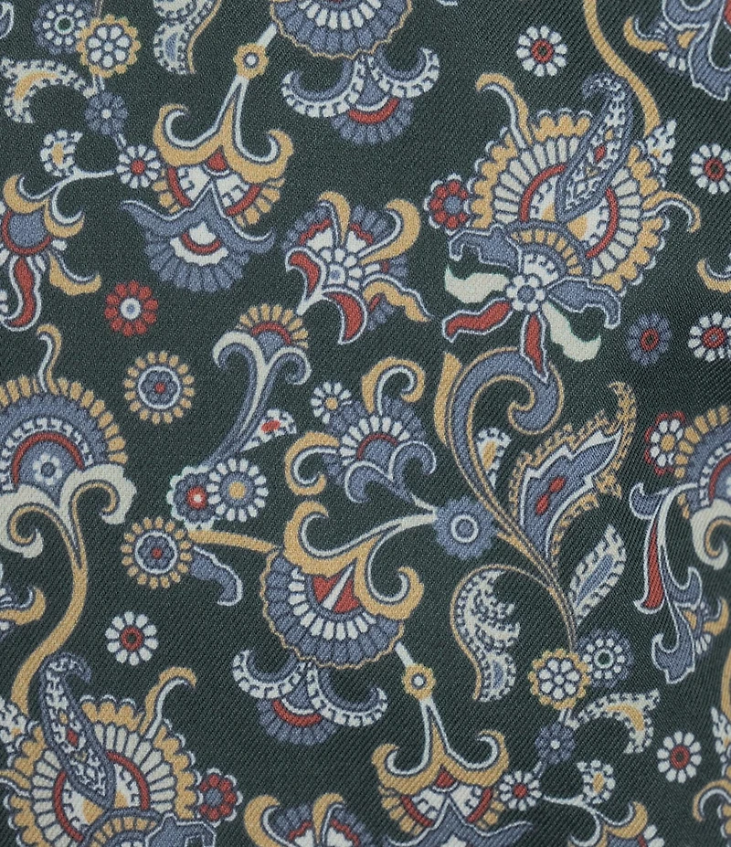 Cremieux Blue Label Twill Geometric Floral Print Long Sleeve Woven Shirt