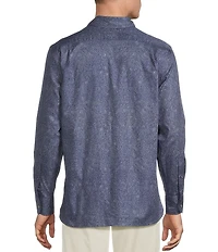 Cremieux Blue Label Twill Paisley Long Sleeve Woven Shirt
